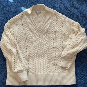 COPY - J.Crew Cotton Cable-Knit V-Neck Pullover